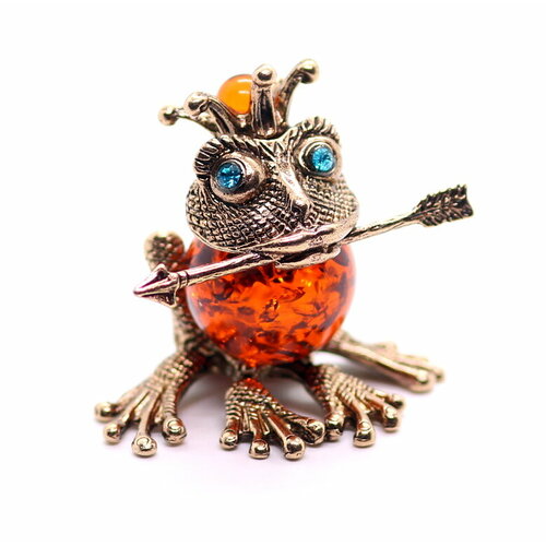 Сувенир-Статуэтка Лягушка царевна со стрелой с янтарем 990₽