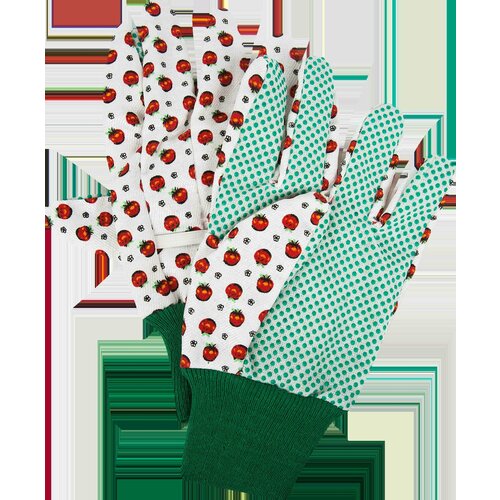 Перчатки садовые с рисунком hx-33-XL, х/б-ПВХ перчатки садовые с рисунком hx 33 m х б пвх 10 шт