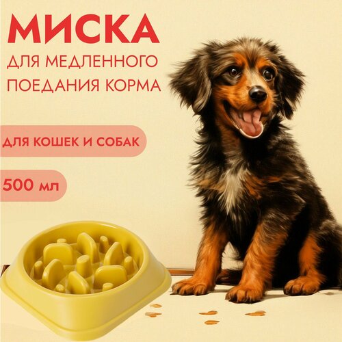 Миска для медленного поедания корма, для кошек и собак petstages миска медленного поедания для кошек