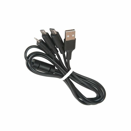 Cable / Кабель USB HOCO X25 Soarer 3 в 1 для Lightning, Micro USB, Type-C, 2.0 A, длина 1 м, черный 5pcs universal usb type c female to micro usb adapter for huawei redmi type c for samsung xiaomi honor phone connector micro usb