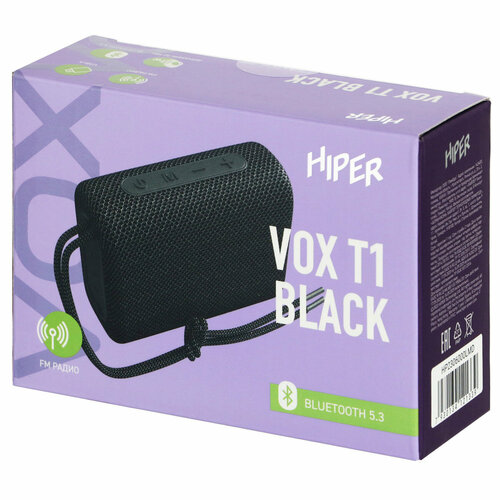 Беспроводная акустика HIPER VOX T1 Black