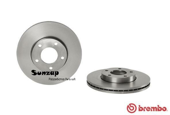 BREMBO 09946424 09.9464.24_диск тормозной передний!\ Mazda 3/5 1.4/1.6/TD/2.0CD 03>