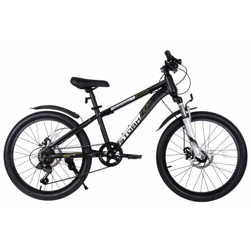 фото Велосипед горный детский tech team 22" storm 12" (2024) черный / на рост 120-150см / 7 скоростей / дисковые тормоза / для мальчика / для девочки / для подростка techteam