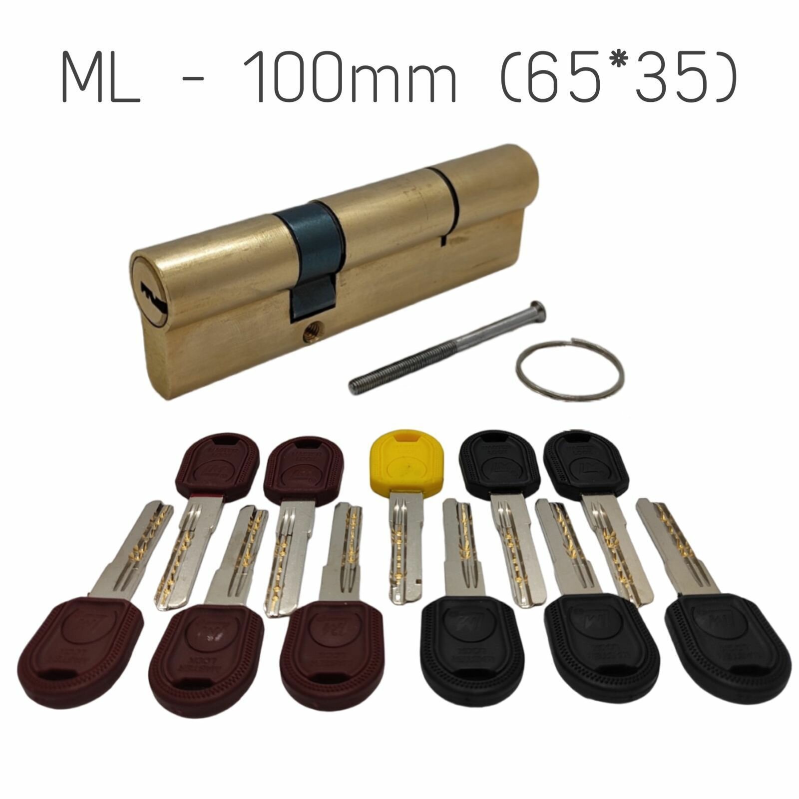 Цилиндровый механизм Master Lock (Мастер Лок) ML 100мм (65*35) цилиндр личинка для замка