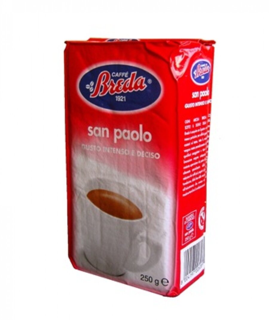 Кофе молотый итальянский 250 грамм Breda San Paolo для кофемашин