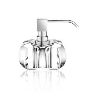 Дозатор для жидкого мыла настольный DECOR WALTHER, KRISTALL 80мл, прозрачный/хром