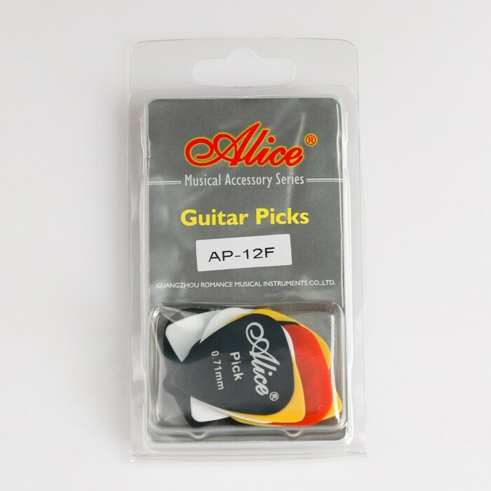 фото Набор медиаторов Sima-land нейлон, матовый, цвета микс, 0,58-1,50 мм, 12 шт (7563105)