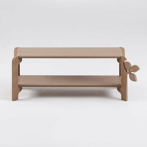 Полка для цветов двухъярусная Флора 21х59х23 см неокрашенная для декорирования 1107₽