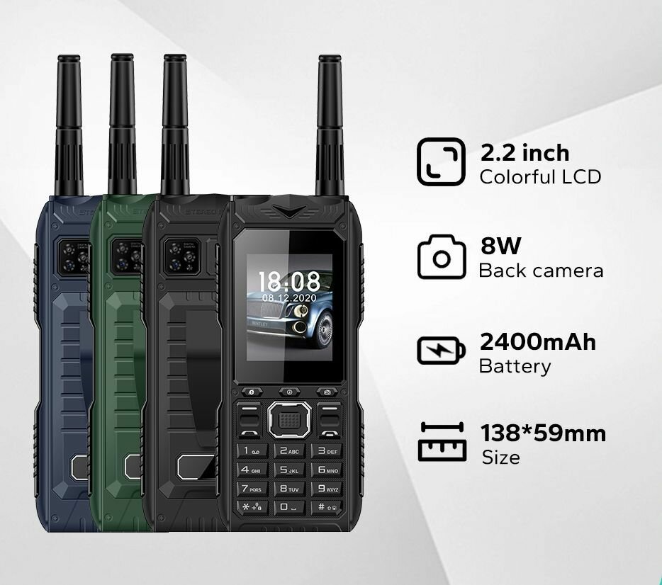 Мобильный телефон S Mobile S555pro, Прочный наружный мобильный телефон с антенной большой емкости, Сильный сигнал, долговечный, 3 Sim