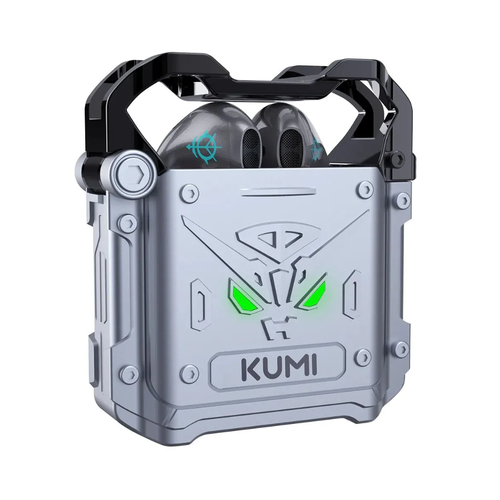 Наушники беспроводные KUMI Mech X3 / Bluetooth-наушники с микрофоном / Серые