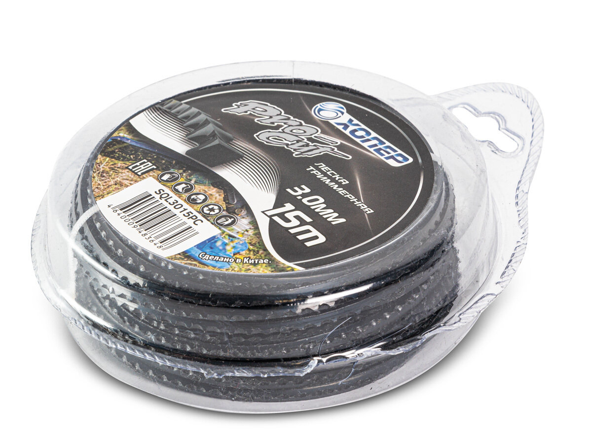 фото Леска Хопер PRO_CUT цепной зуб 3.0mm*15m черный