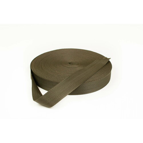 Тесьма (Стропа) окантовочная оливковая (милитари, хаки) 30 мм x 50м
