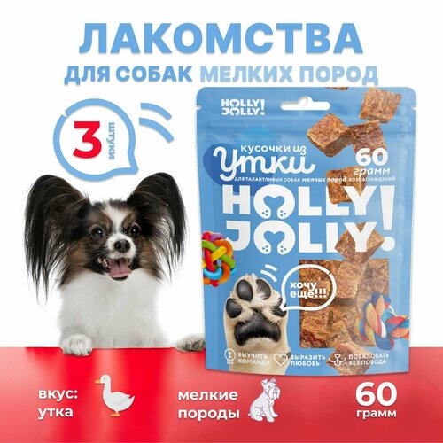 Holly Jolly! Лакомство для собак мелких пород Кусочки из утки 60гр*3шт