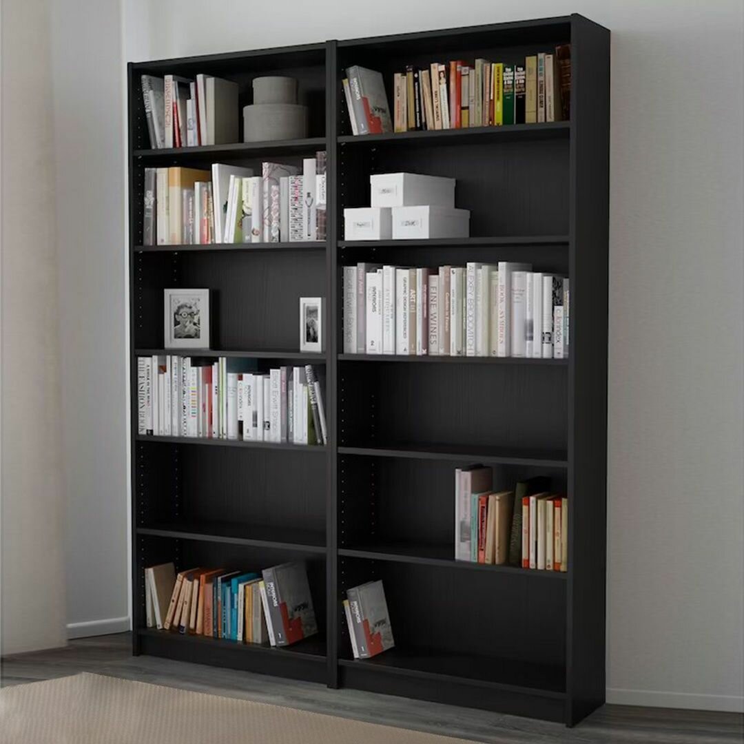 фото Стеллаж Билли 3 Венге икеа (IKEA), 160х28х202 см