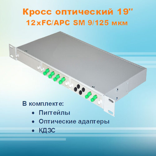 фото Кросс оптический стоечный СКРУ-1U19-A12/24-AFC-SM (укомплектованный)