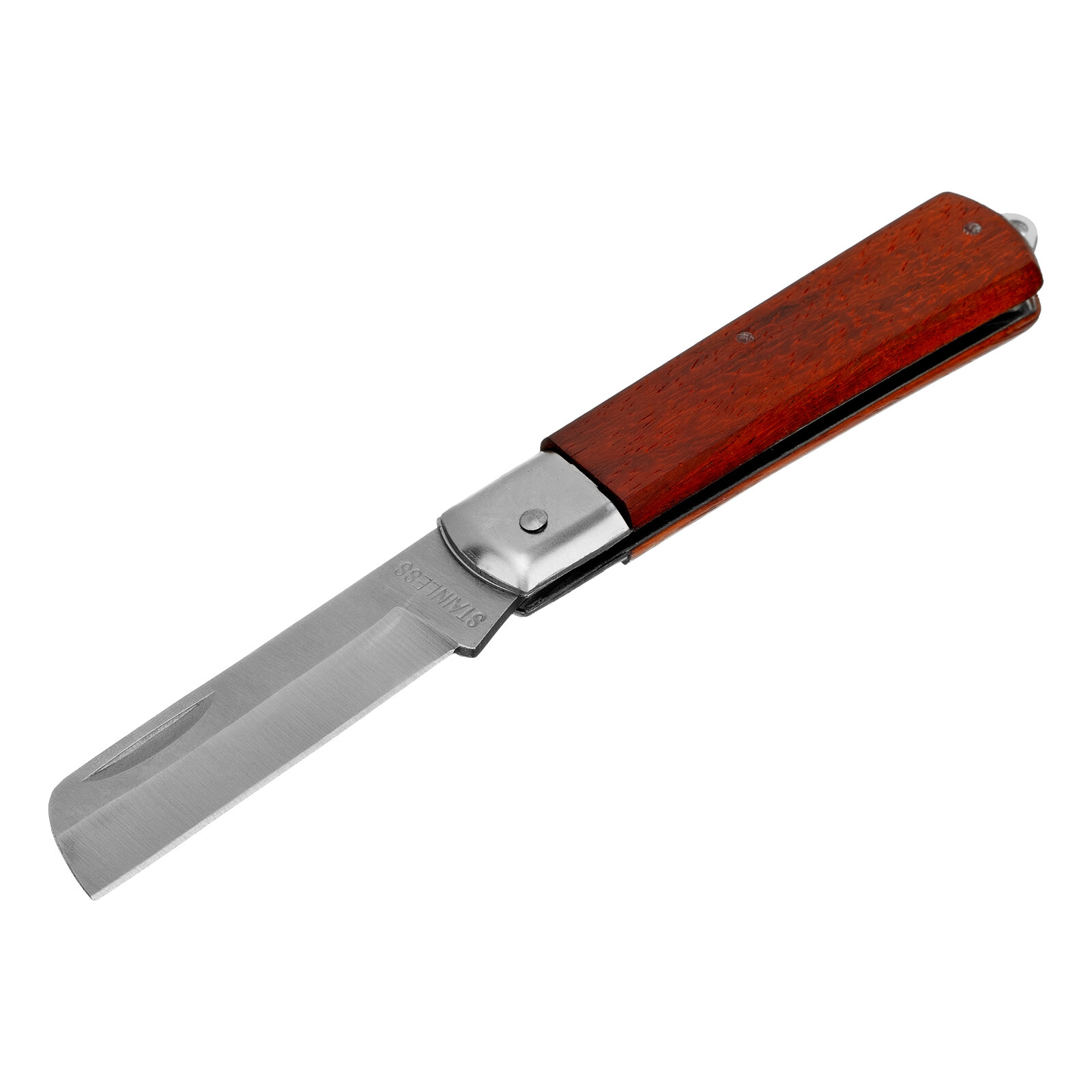 Нож складной Sparta 200 мм, прямое лезвие, деревянная ручка 78998