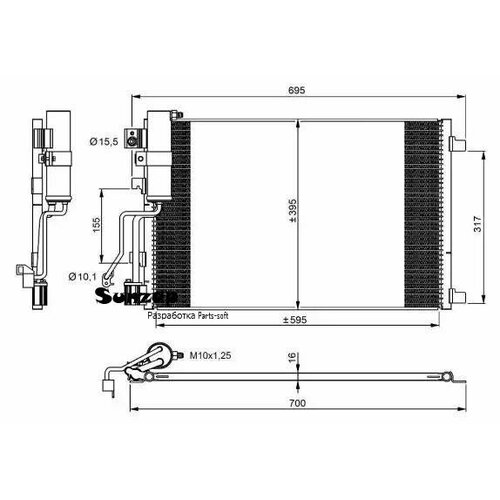 NRF 35974 Радиатор кондиционера с осушителем