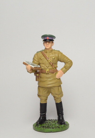 Оловянный солдатик Офицер в летней форме, пограничные войска НКВД, 1943-1945 гг.