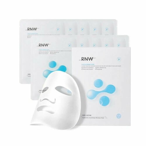 RNW Набор тканевых масок для лица Der Esthe Hyaluronic Acid Deep Moisture Mask 10 шт 4290₽