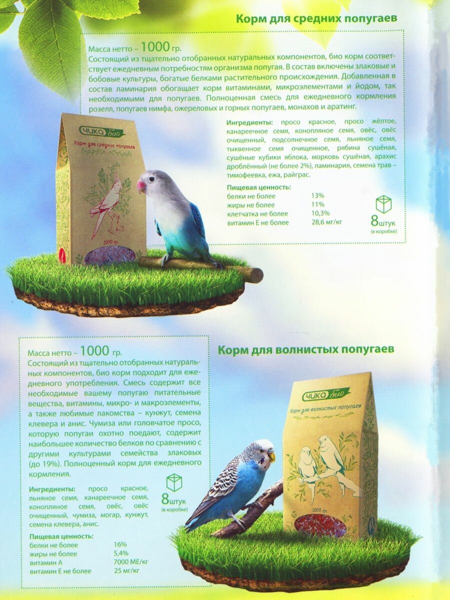Лакомство для птиц Чика био Семена луговых трав 200г - фото №17