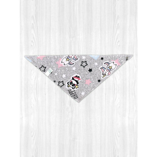 Нагрудник-треугольник для маленьких деток НМХ49 панда/серый. Комплект - 15 шт.