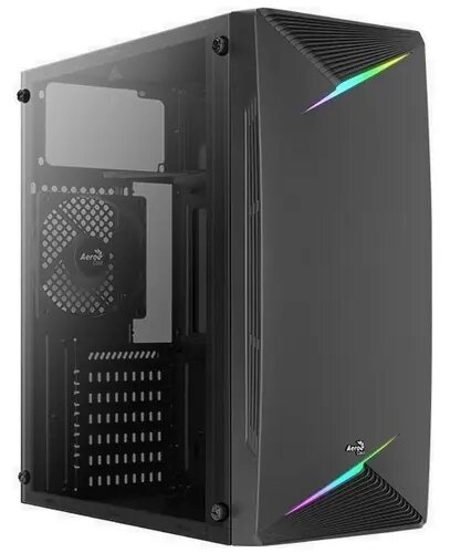 Корпус MidiTower AeroCool TALON-A-BK-v1 (ATX, Acrylic Window, RGB, USB3.0 x1, USB2.0 x2, 120mm Black Fan x1) (4711099472420)