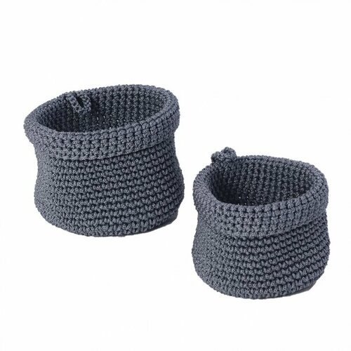 Набор корзин 2 шт полипропилен графит 1489₽