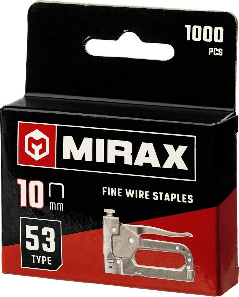 Скобы для степлера MIRAX 1000 шт, тип 53 (10мм) - фото №7