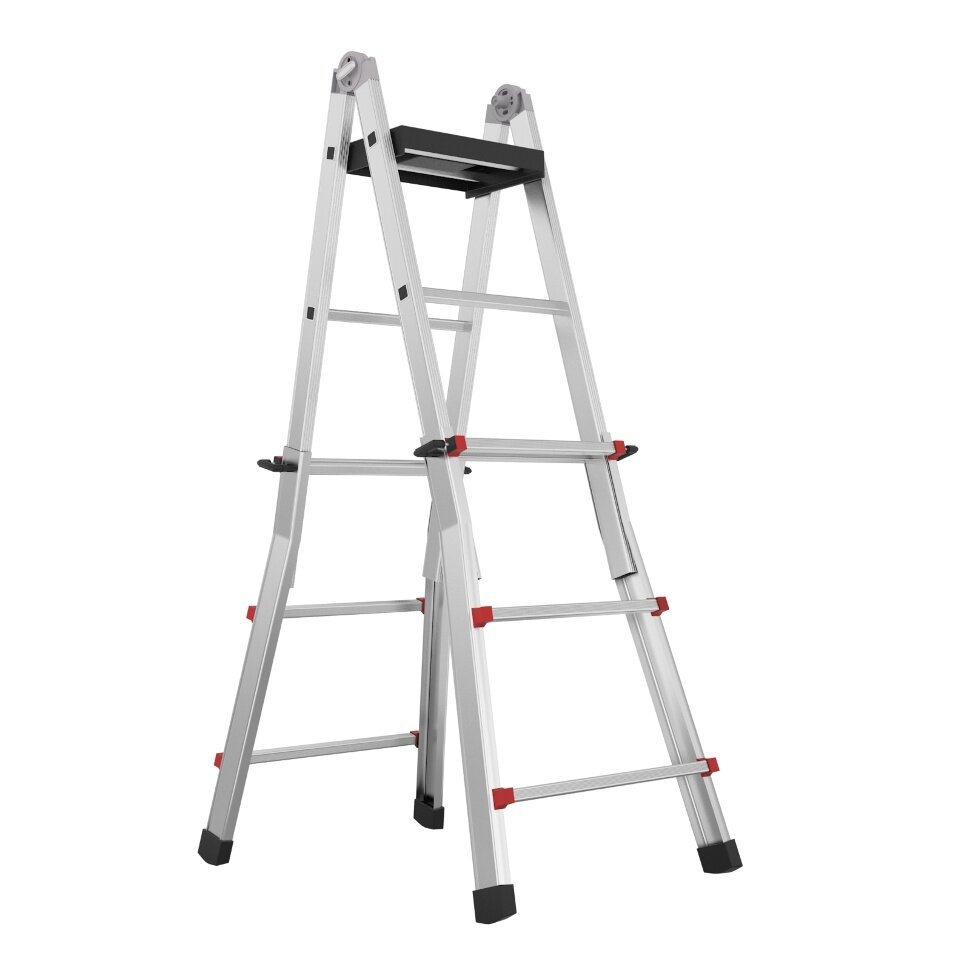 фото Лестница-стремянка телескопическая Svelt Scalissima 6+6 ступеней SSCAL006