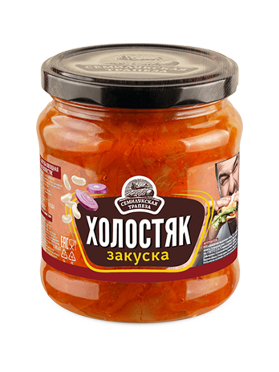 Закуска овощная "Холостяк", Семилукская трапеза, 1 шт. по 460 г