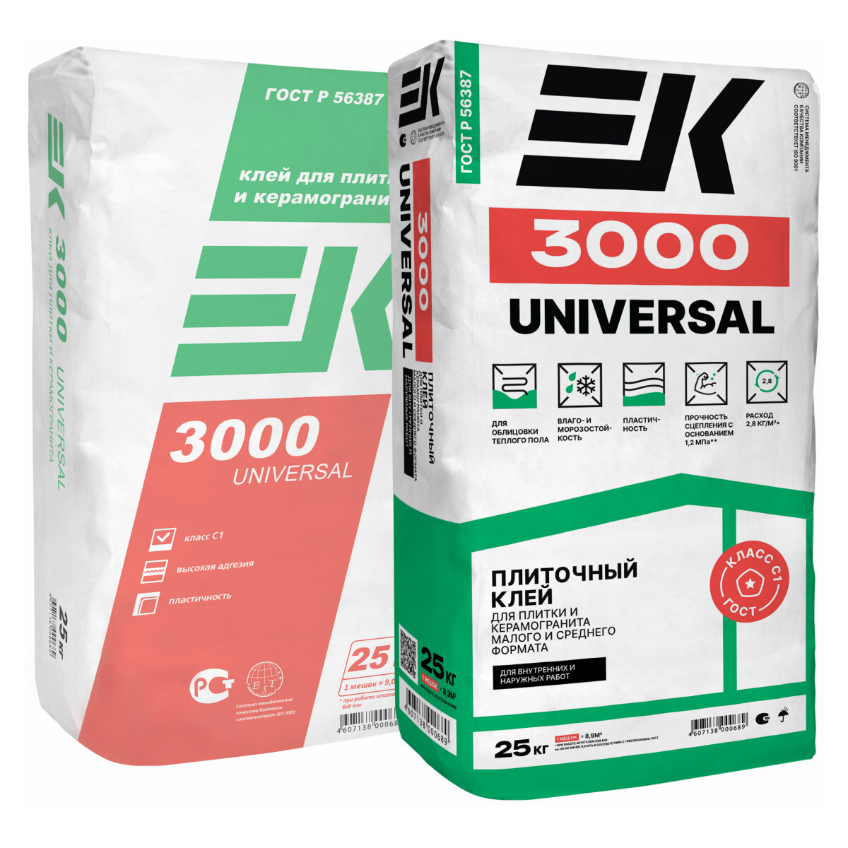 ЕК Плиточный клей EK 3000 Universal 25 кг