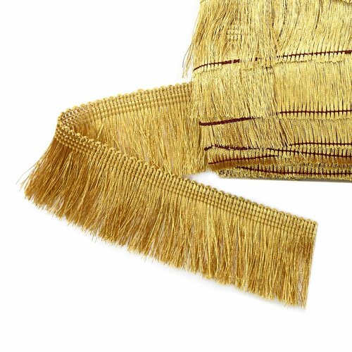 568 Бахрома металлизированная 38мм*25м (золото)