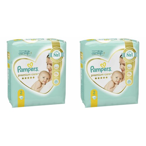 Pampers Подгузники Premium Care Mini (4-8 кг), 20шт/уп - 2 уп