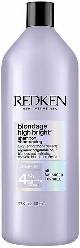 Redken Blondage High Bright - Шампунь для яркости натуральных и окрашенных волос 1000 мл