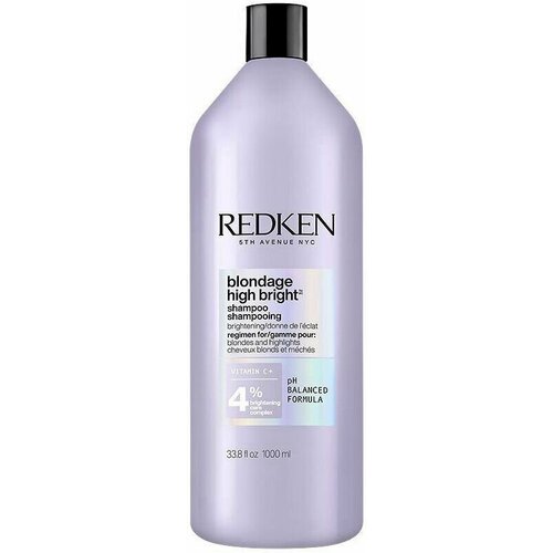 Redken Blondage High Bright - Шампунь для яркости натуральных и окрашенных волос 1000 мл набор по уходу за волосами redken high bright blondage 300 мл