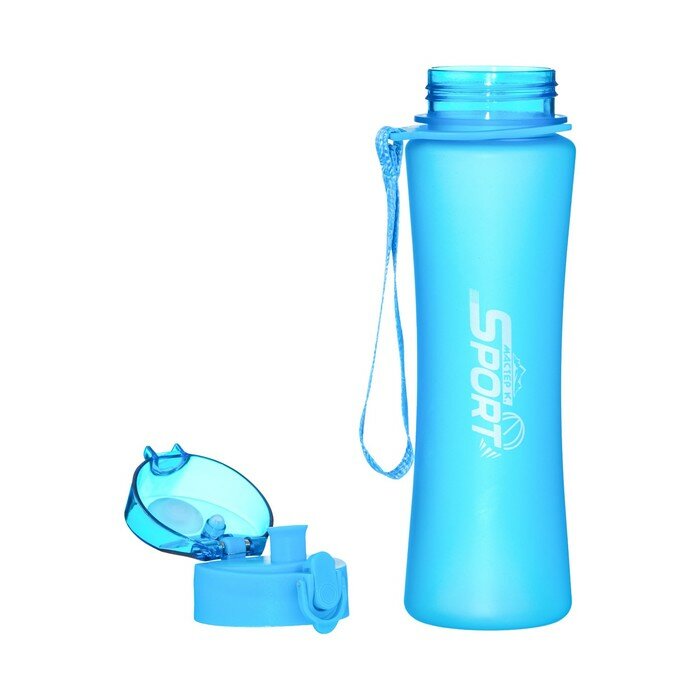 Мастер К Бутылка для воды, 600 мл, SPORT, 600 мл, с поильником, голубая