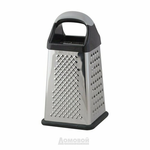 Терка с контейнером Домовой, 10х10х21см, нержавеющая сталь