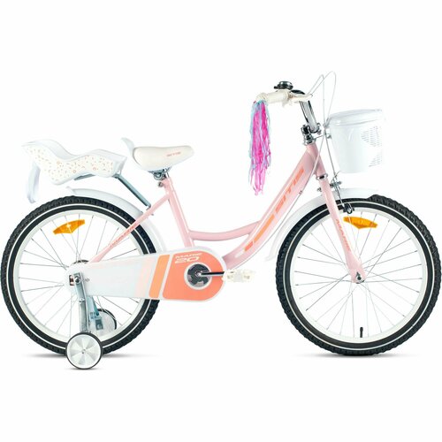 Велосипед Sitis Marie 20 2024 детский для девочек стальная рама с барабанными тормозами 1 скорость для роста 120-135 см цвет White 1617400₽