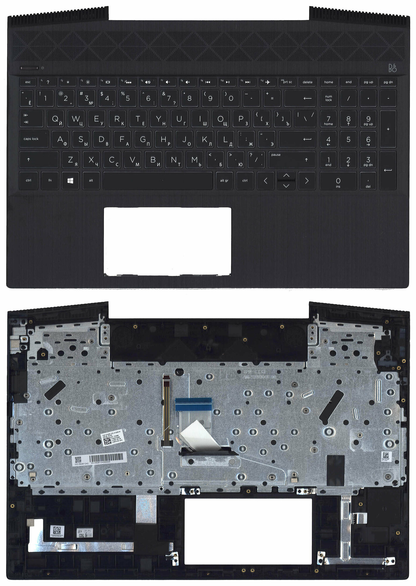 Клавиатура для HP Pavilion Gaming 15-CX топкейс, черный, ver.1