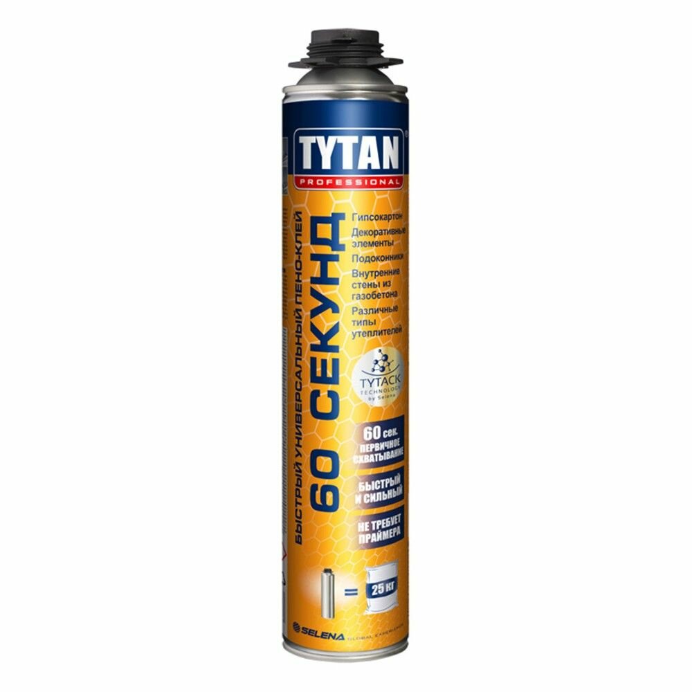 Клей-пена монтажная профессиональная TYTAN Professional 60 секунд 750 мл