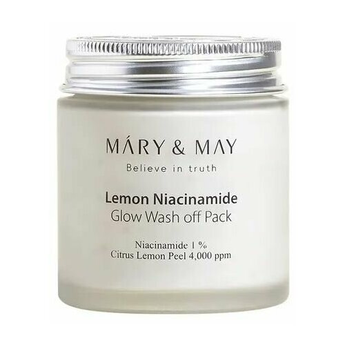 Mary&May, Осветляющая глиняная маска для лица с ниацинамидом - Lemon Niacinamide Glow Wash осветляющая глиняная маска для лица с лимоном и ниацинамидом mary