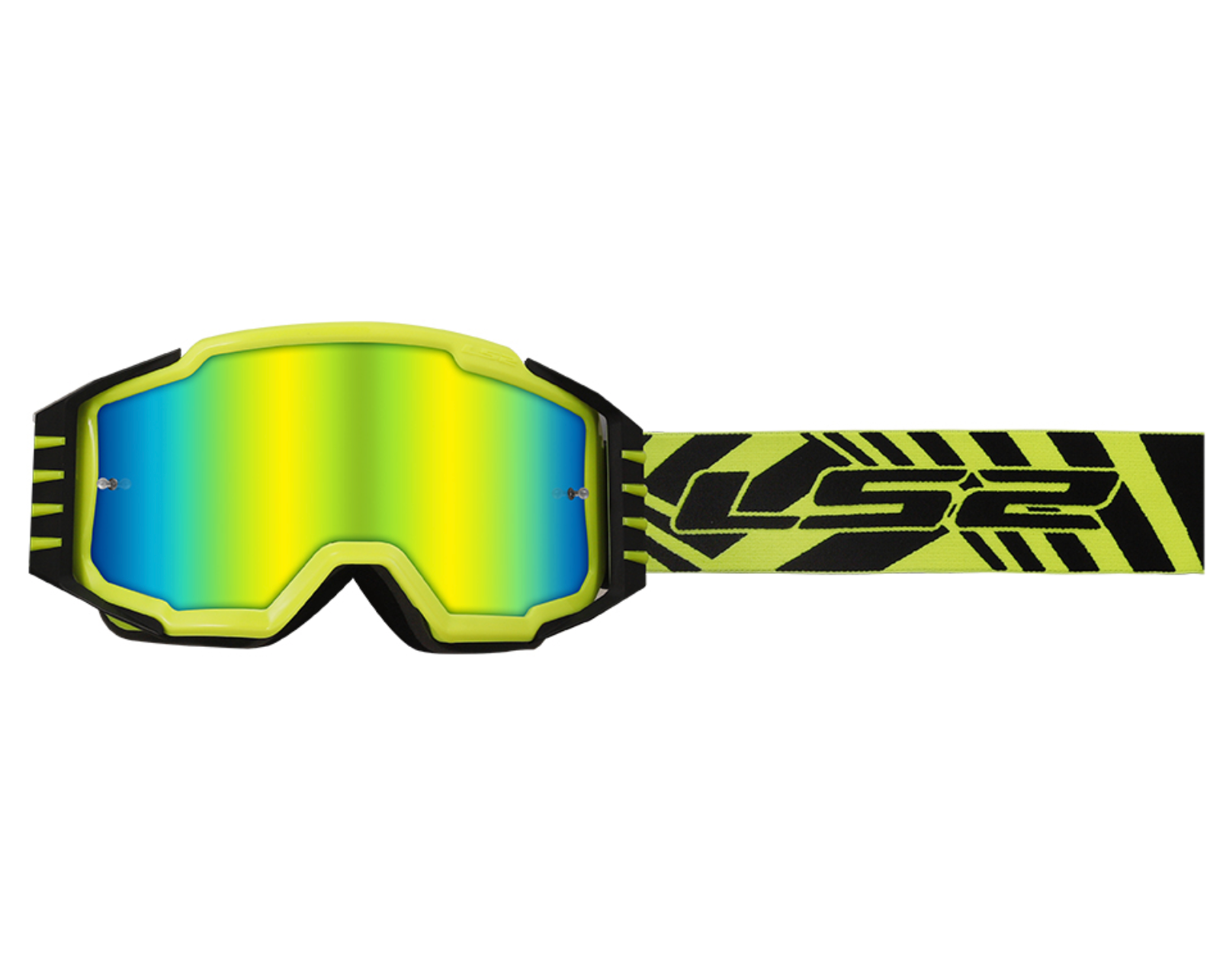 Очки кроссовые LS2 CHARGER PRO Goggle с хамелеон линзой (желтый, hiv yellow with yellow iridium visor, Универсальный)