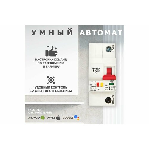 SECURIC Умный Wi-Fi автоматический выключатель 1P/25А SEC-HV-125