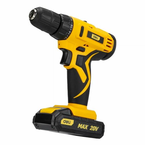 Дрель-шуруповерт аккумуляторная Deli DL-DZ20-E1D1 2АКБЗУ 20В 15Ач 29Нм кейс 10161₽