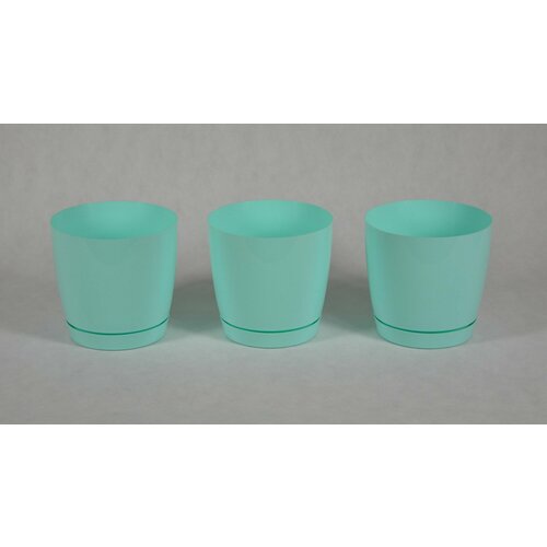 Горшок Фрезия №2 мятный 3л, d17, h17 с поддоном / 3шт