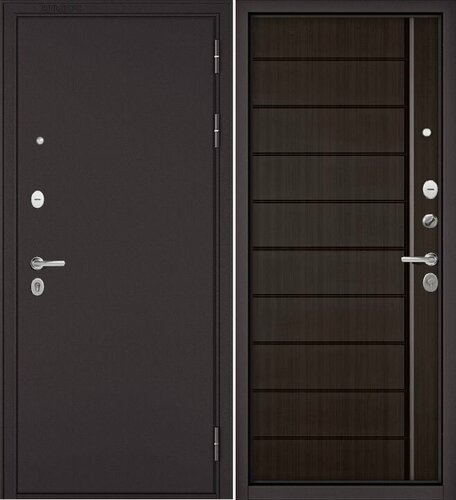 Изображение товара Дверь входная траст масс 136 Шоколад букле-Ларче шоколад 960 левая