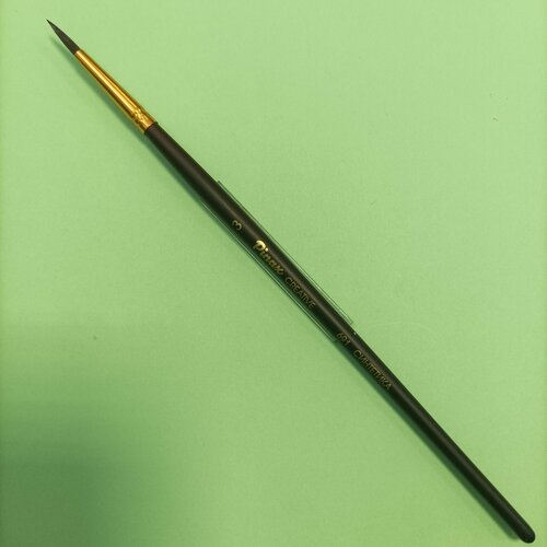 Кисть синтетика жесткая Creative круглая N 3 короткая ручка Pinax pinax кисть pinax creative синтетика жесткая плоскоовальная 12 длинная ручка