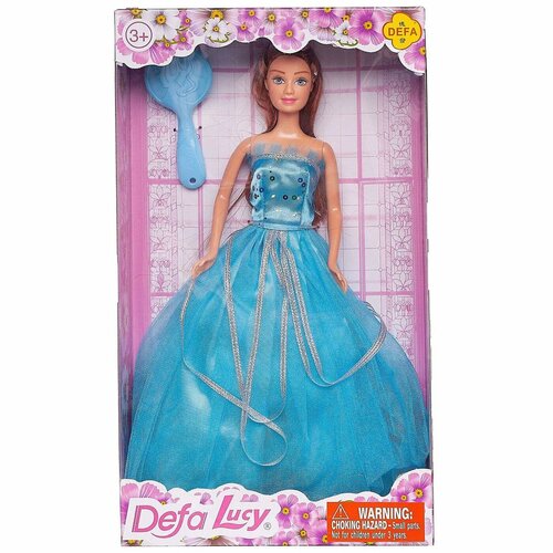 Кукла ABTOYS в голубом вечернем платье
