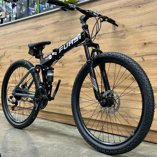 Горный взрослый велосипед двухподвесный складной BREND FUHSI ORIGINAL FU633 21 скорость 26 дюймов Черно-серый 19990₽