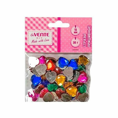 Стразы пришивные Сердце 1515мм ассорти пакет еп DEVENTE 8002387 858358 306₽